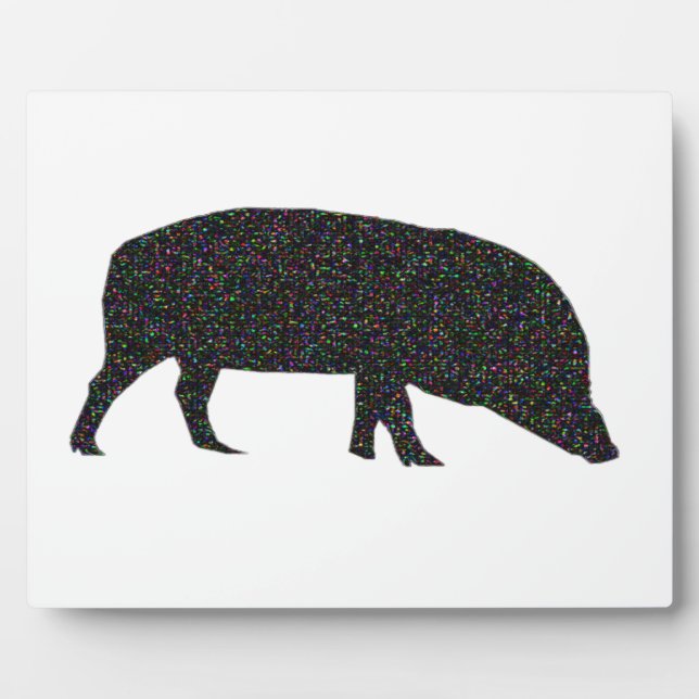 Sparkly Pig Plaque (Front)