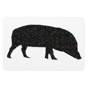 Sparkly Pig Premium Magnet