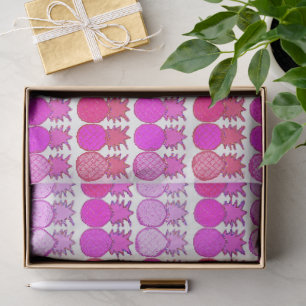 Sparkly pink and red pineapples tissue paper