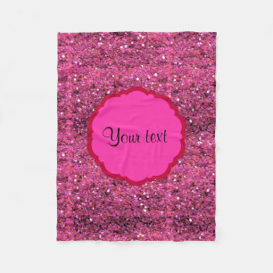 Sparkly Pink Glitter Fleece Blanket