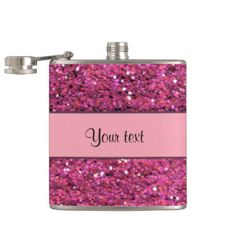 Sparkly Pink Glitter Hip Flask