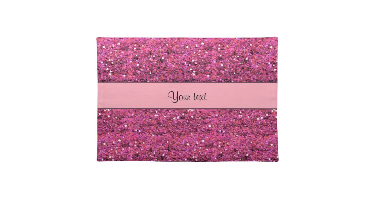 Sparkly Pink Glitter Placemat Zazzle.ca