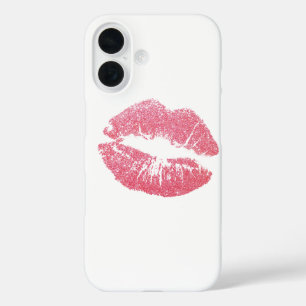 Sparkly Pink Lips iPhone 16 Case