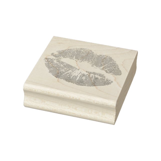 Sparkly Pink Lips Rubber Stamp (Stamp)