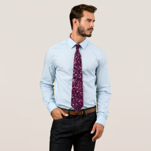 Sparkly Pink Purple Glitter Patterns Stylish Gift  Tie