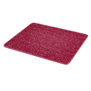Sparkly Pink & Silver Glitter Cutting Board