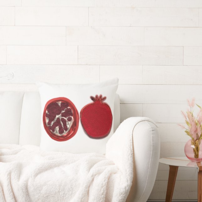 Sparkly pomegranates throw pillow (Couch)