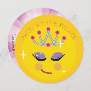 Sparkly Princess Emoticon Invitation