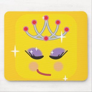 Sparkly Princess Emoticon Mouse Pad