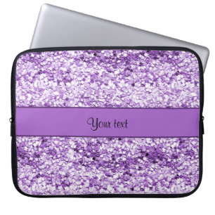 Sparkly Purple Glitter Laptop Sleeve