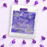 Sparkly Purple Winter Wonderland Merry Christmas Favour Bag<br><div class="desc">Experience the magic of the holiday season with our customizable Christmas favour bag. Adorned with a captivating purple and blue snowflake design, this bag is a delightful blend of elegance and festivity. The snowflakes creates a mesmerizing winter wonderland right on the bag. But what truly sets this bag apart is...</div>