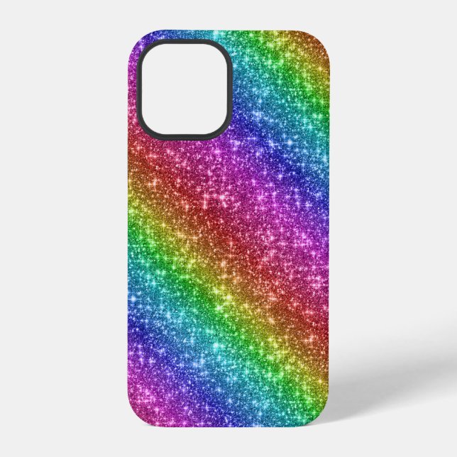 Sparkly Rainbow Glitter iPhone Case (Back)