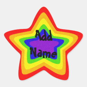 Sparkly rainbow star star sticker