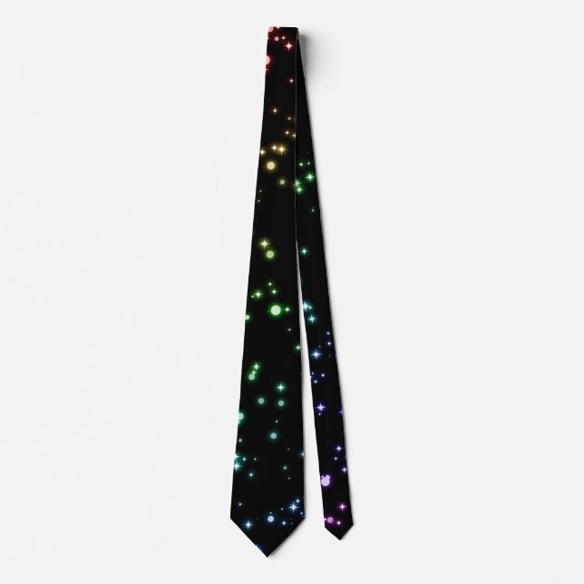 Sparkly Rainbow Star Tie (Front)