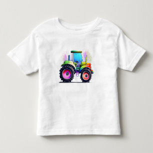 Sparkly Rainbow tractor for boys and girls Toddler T-shirt