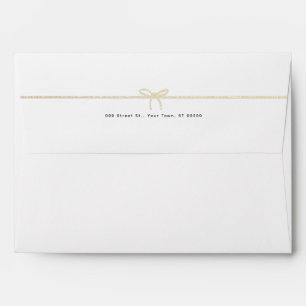 Sparkly Ribbon Return Address Envelope