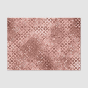 Sparkly Rose Gold Circles Pink Luxury Sparkle Tissue Paper