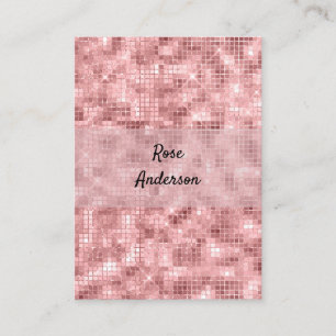 Sparkly Rose Gold Pink Luxury Sparkle Girly Business Card
