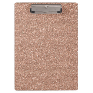 Sparkly Shiny Glitter Rose Gold Clipboard