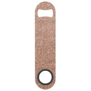 Sparkly Shiny Glitter Rose Gold Speed Bottle Opener