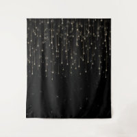 Sparkly Shooting Stars Black Elegant Party