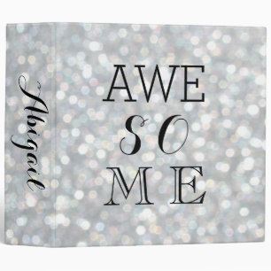 Sparkly Silver AWESOME Binder