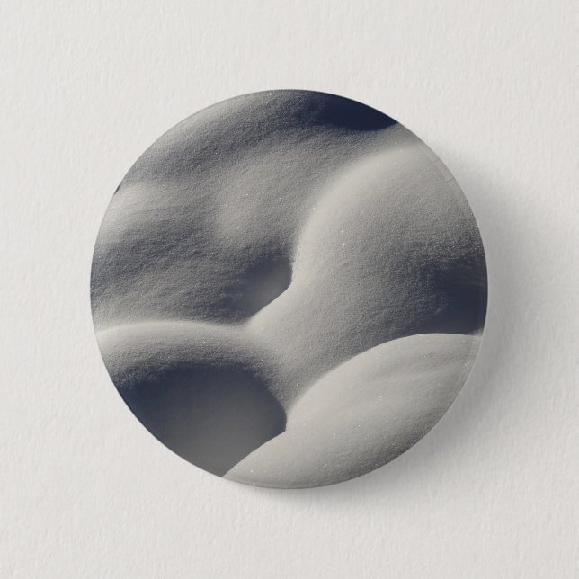 Sparkly Snow Mounds Abstract Nature 2 Inch Round Button (Front)