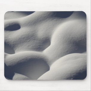 Sparkly Snow Mounds Abstract Nature Mouse Pad