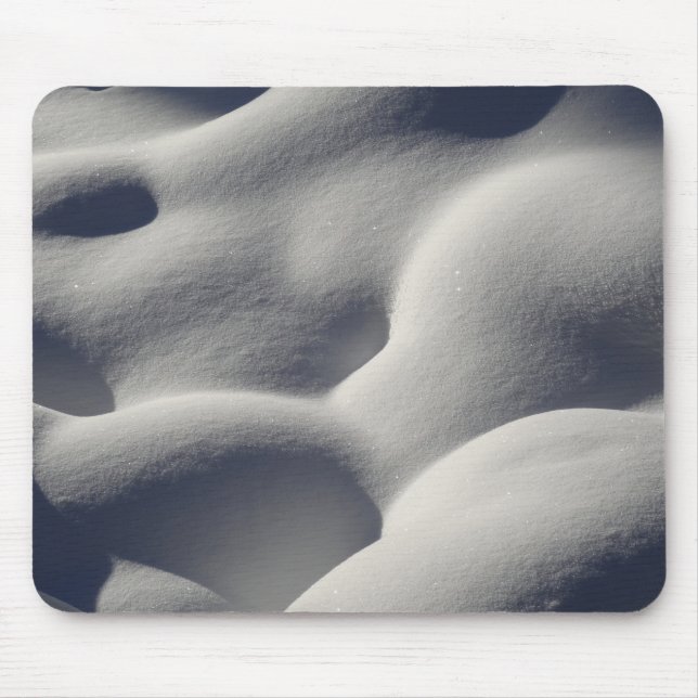 Sparkly Snow Mounds Abstract Nature Mouse Pad (Front)