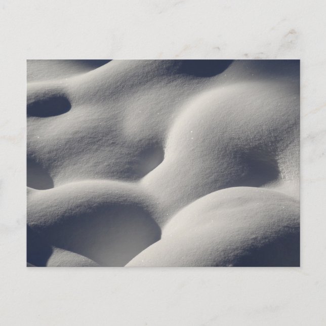 Sparkly Snow Mounds Abstract Nature Postcard (Front)