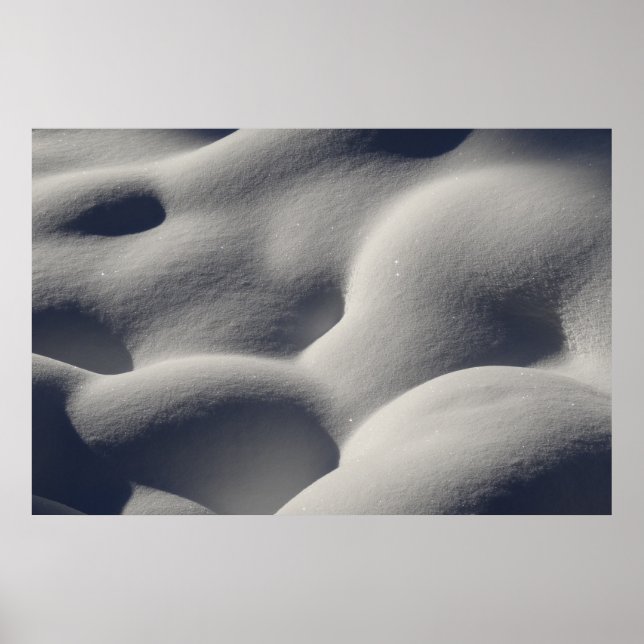 Sparkly Snow Mounds Abstract Nature Poster (Front)