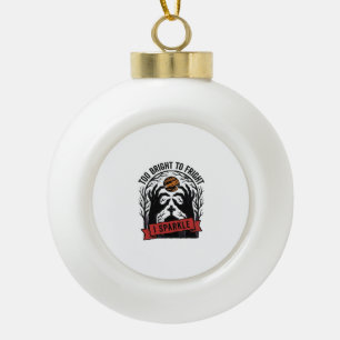 Sparkly Spooky Hands Vintage Halloween Graphic_1 Ceramic Ball Christmas Ornament