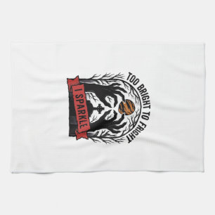 Sparkly Spooky Hands Vintage Halloween Graphic_1 Kitchen Towel