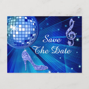 Sparkly Stiletto Heel 21st Birthday Save The Date Announcement Postcard