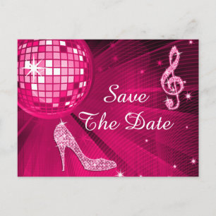 Sparkly Stiletto Heel 21st Birthday Save The Date Announcement Postcard