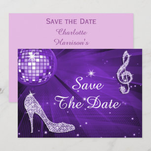 Sparkly Stiletto Heel 30th Birthday Save The Date