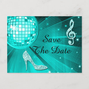 Sparkly Stiletto Heel 70th Birthday Save The Date Announcement Postcard