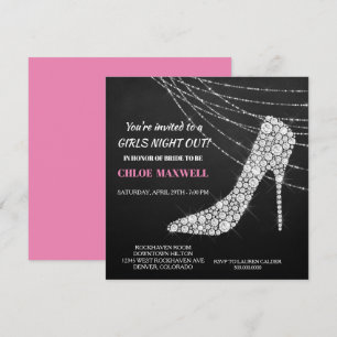 Sparkly Stilleto Bachelorette Party Invitation