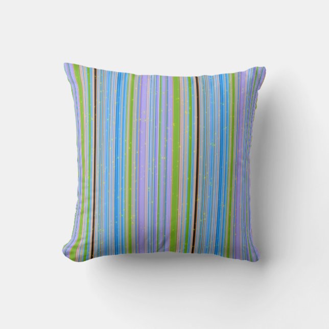 Sparkly Stripes  Throw Pillow (Front)
