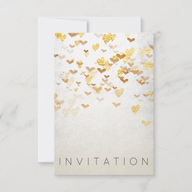 Sparkly Surprise Party Invitation Gold Silver (Front)