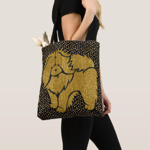 SPARKLY THANG Chow faux metallic tote bag 2 styles