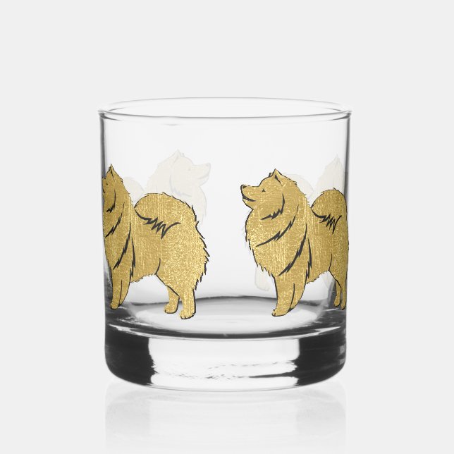 Sparkly Thang Finnish Lapphund Rocks Juice Glass (Front)