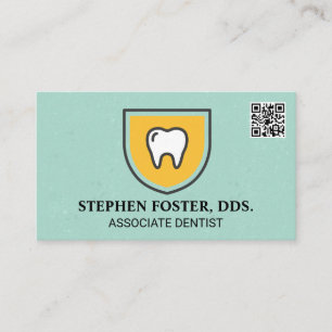 Sparkly Tooth Icon   QR Code Business Card