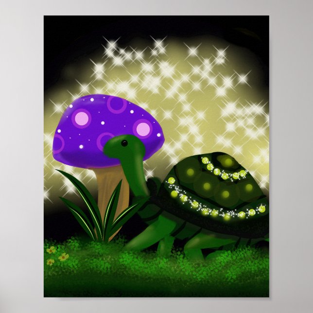 Sparkly Turtle Poster (Front)