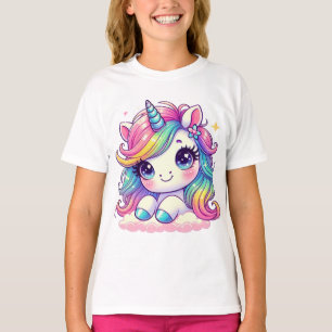 Sparkly Unicorn with Eyelashes  T-Shirt