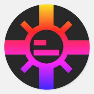 Sparko Twilight Sun Round Stickers