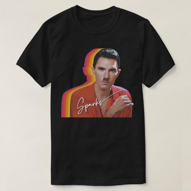 Sparks 70s Retro Fan Artwork Design T-Shirt (Design Front)