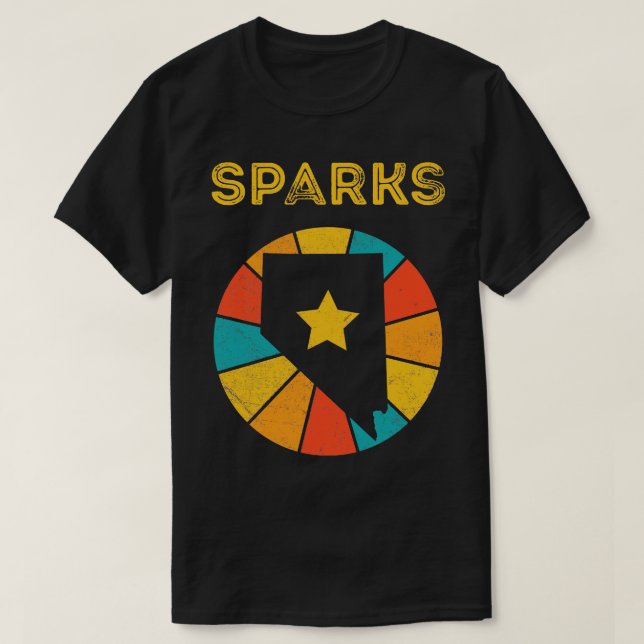 Sparks Nevada Vintage Distressed Souvenir 1 T-Shirt (Design Front)