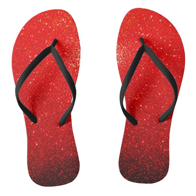 Sparks Of Red Flip Flops (Footbed)