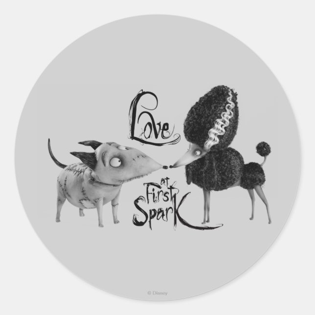 Sparky and Persephone: Love at First Spark Classic Round Sticker (Front)